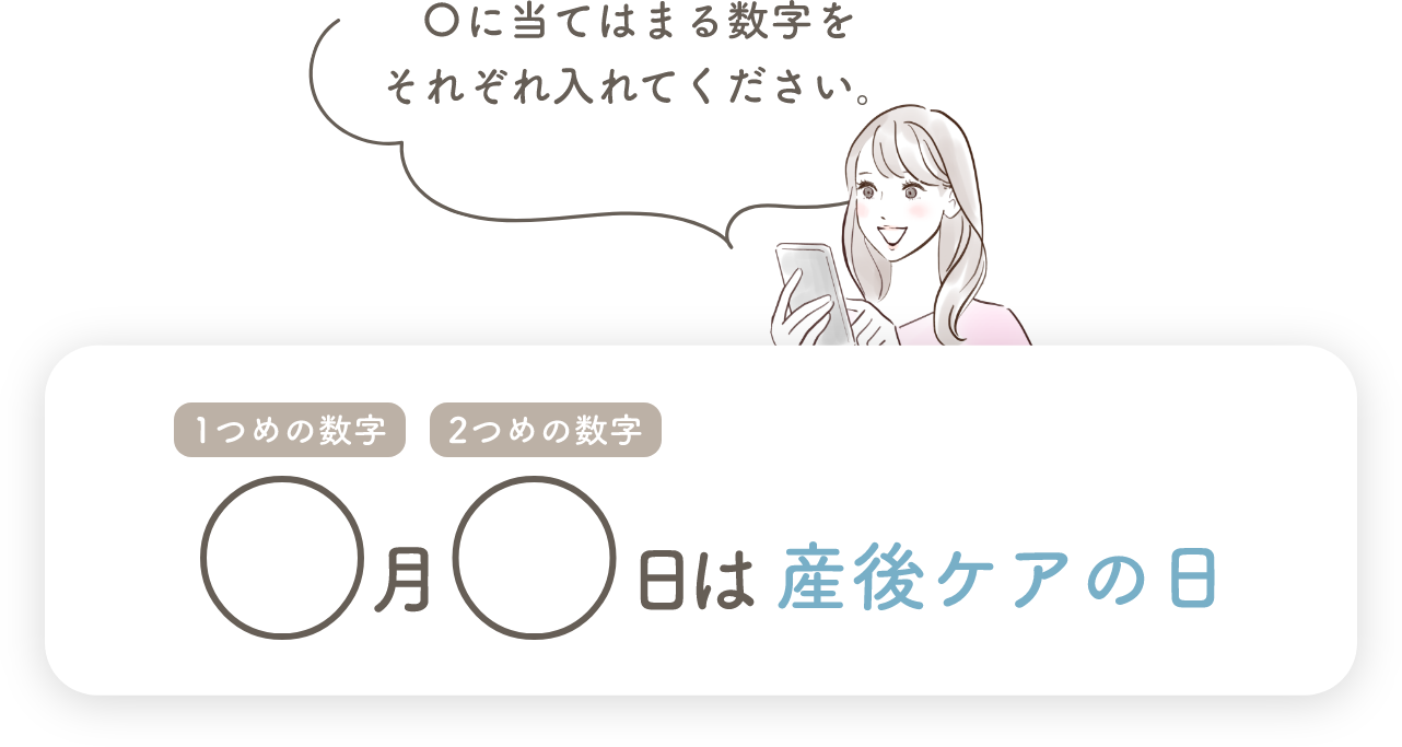 〇に当てはまる数字をそれぞれ入れてください