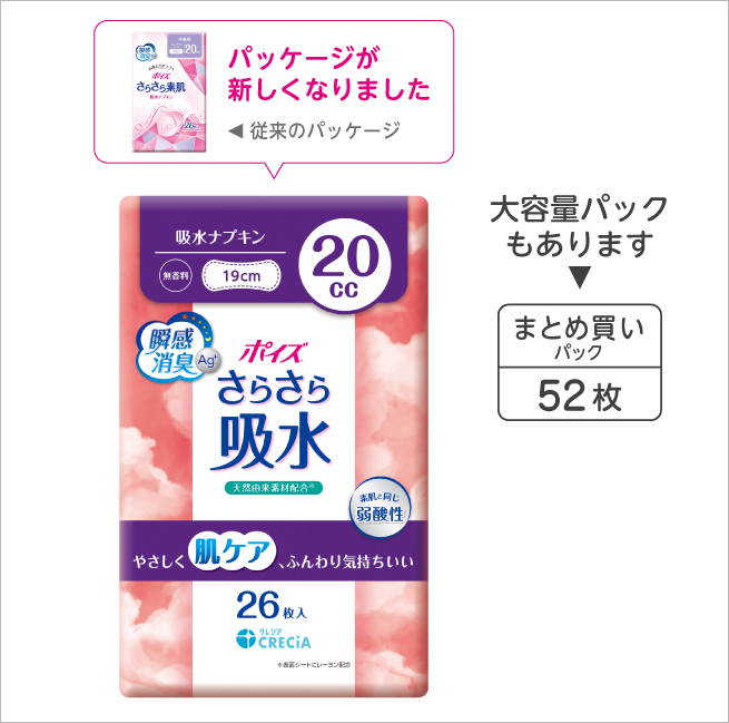 ポイズ さらさら吸水 吸水ナプキン 20cc