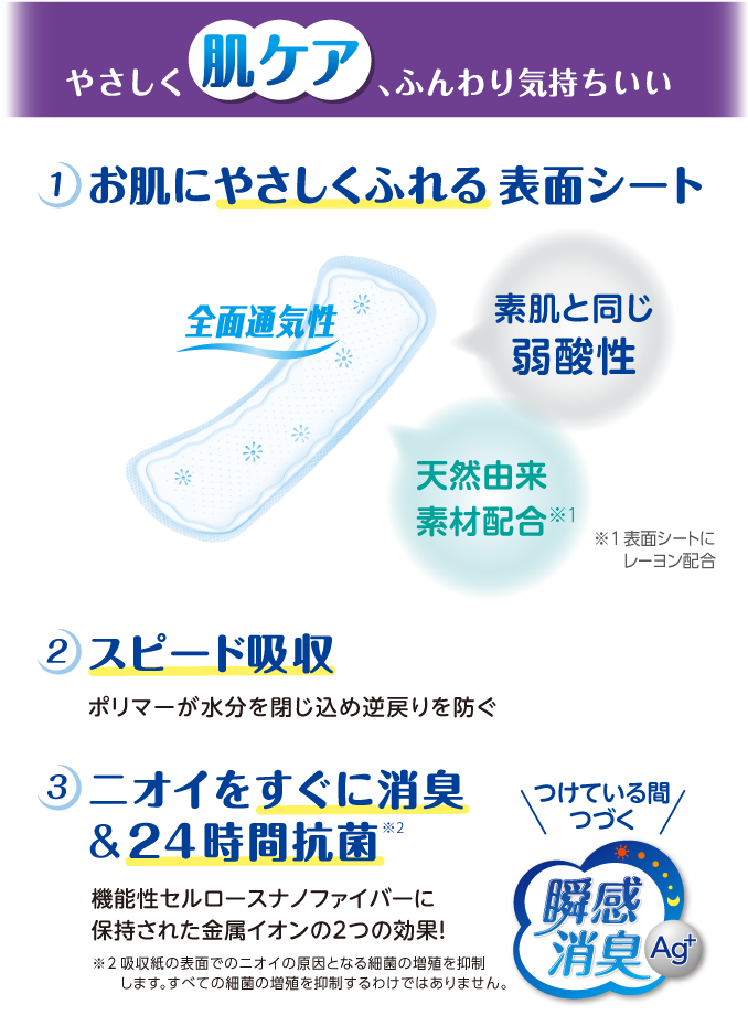 やさしく肌ケア、ふんわり気持ちいい