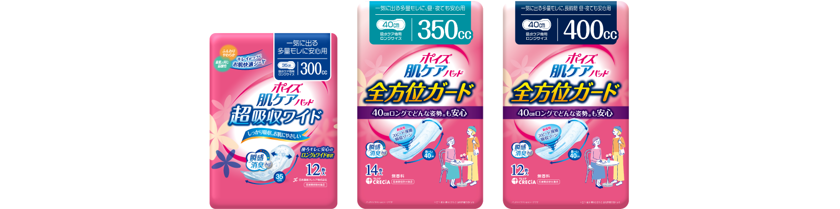ポイズ 肌ケアパッド 300cc 全方位ガード