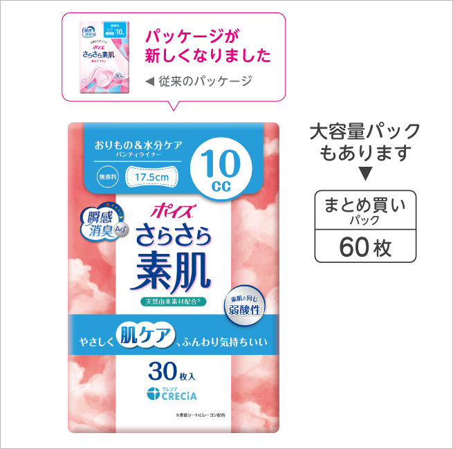 ポイズ さらさら素肌 パンティライナー 10cc