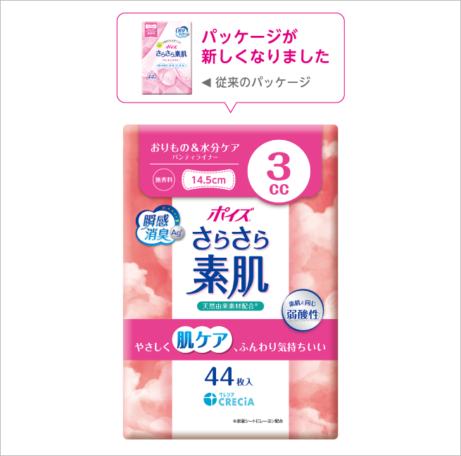 おりもの・水分・ニオイを1枚でまとめてケアできるパンティライナー