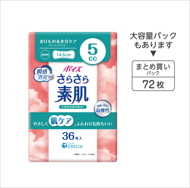 ポイズ さらさら素肌 パンティライナー 5cc
